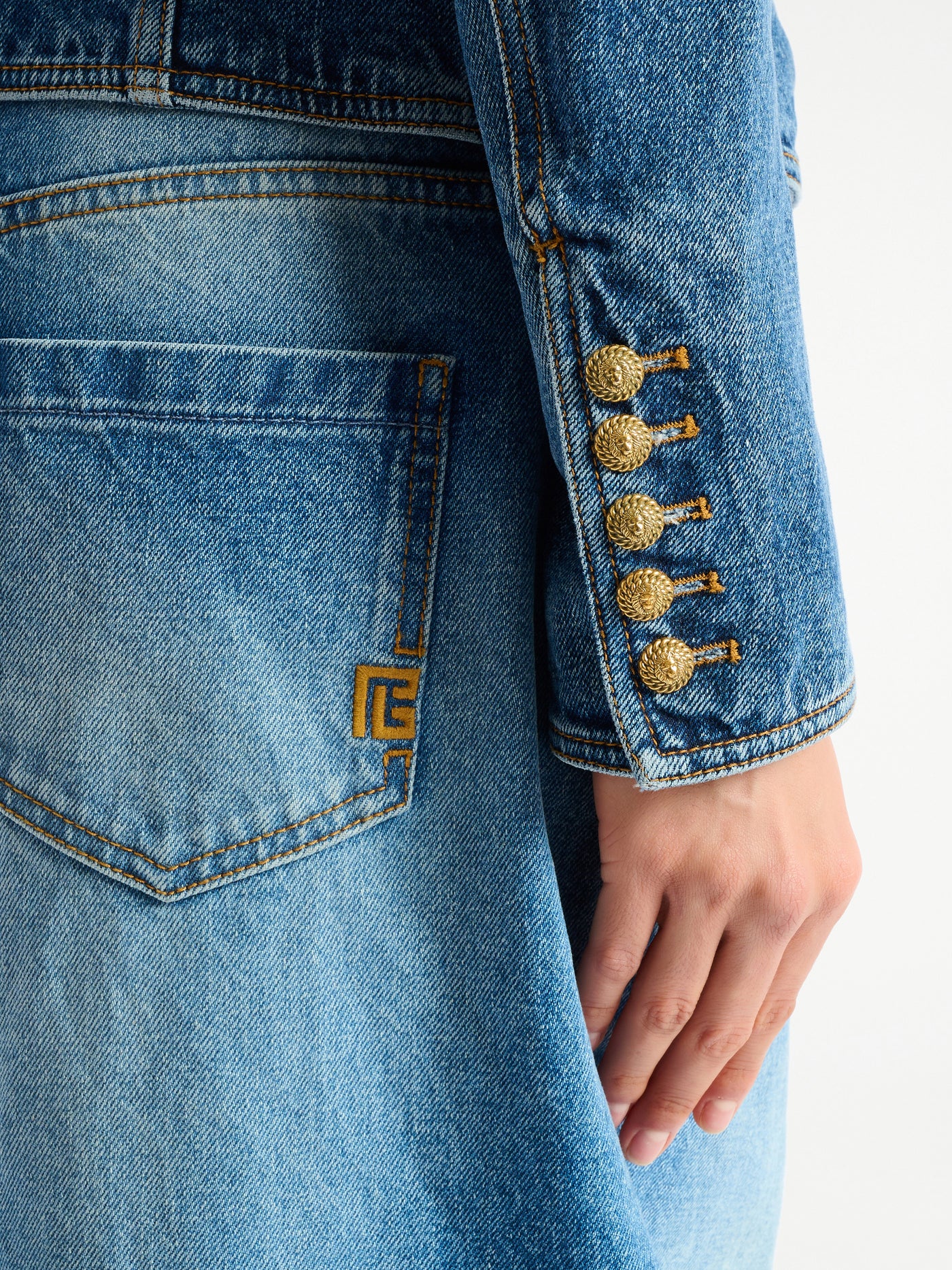 Denim 2-button jacket