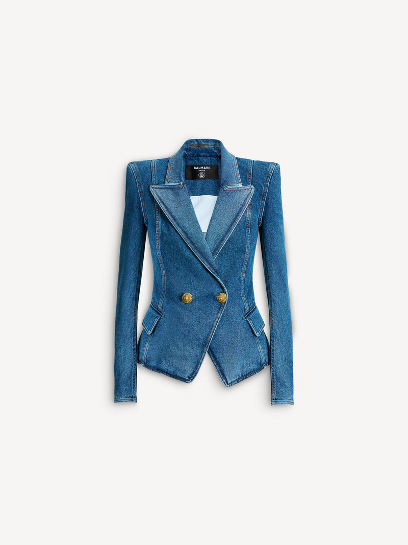 Chaqueta de 2 botones de denim