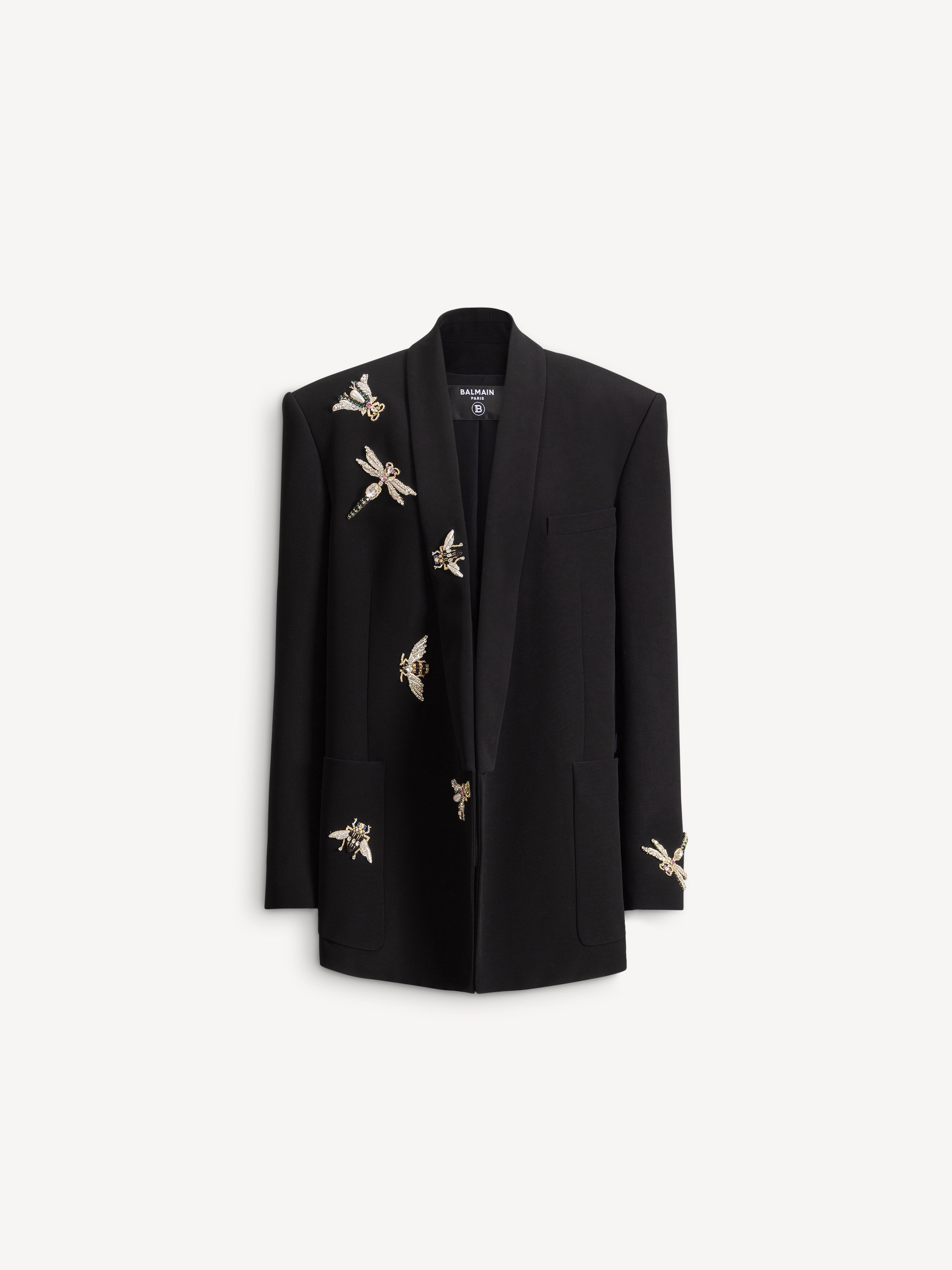 Embroidered Balmain Insect jacket black - Women | BALMAIN