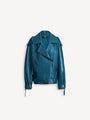Lambskin leather biker jacket