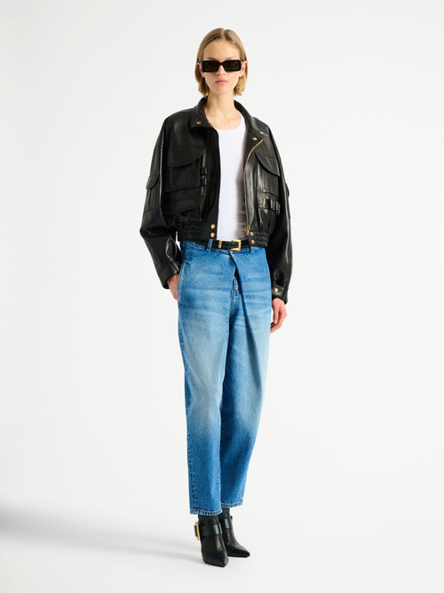 Lambskin bomber jacket