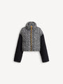 Padded two-tone tweed jacket