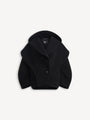 Oversized wool pea coat with hood