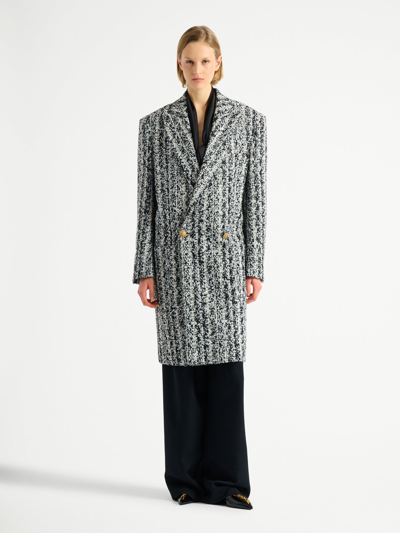 Long tweed coat