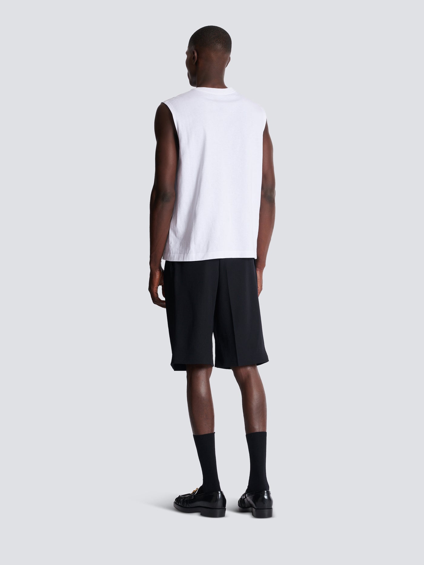 Embroidered Balmain Paris tank top