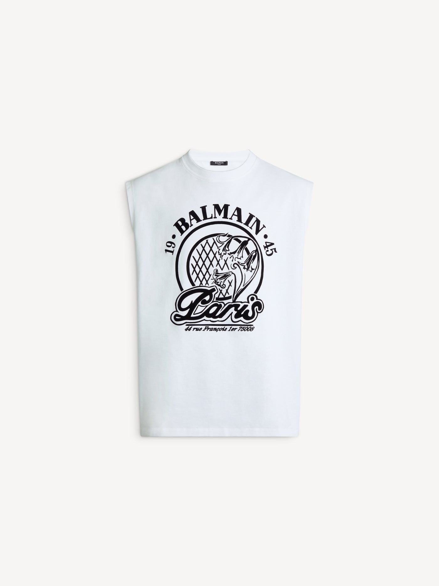 Flocked Balmain Quilted tank top