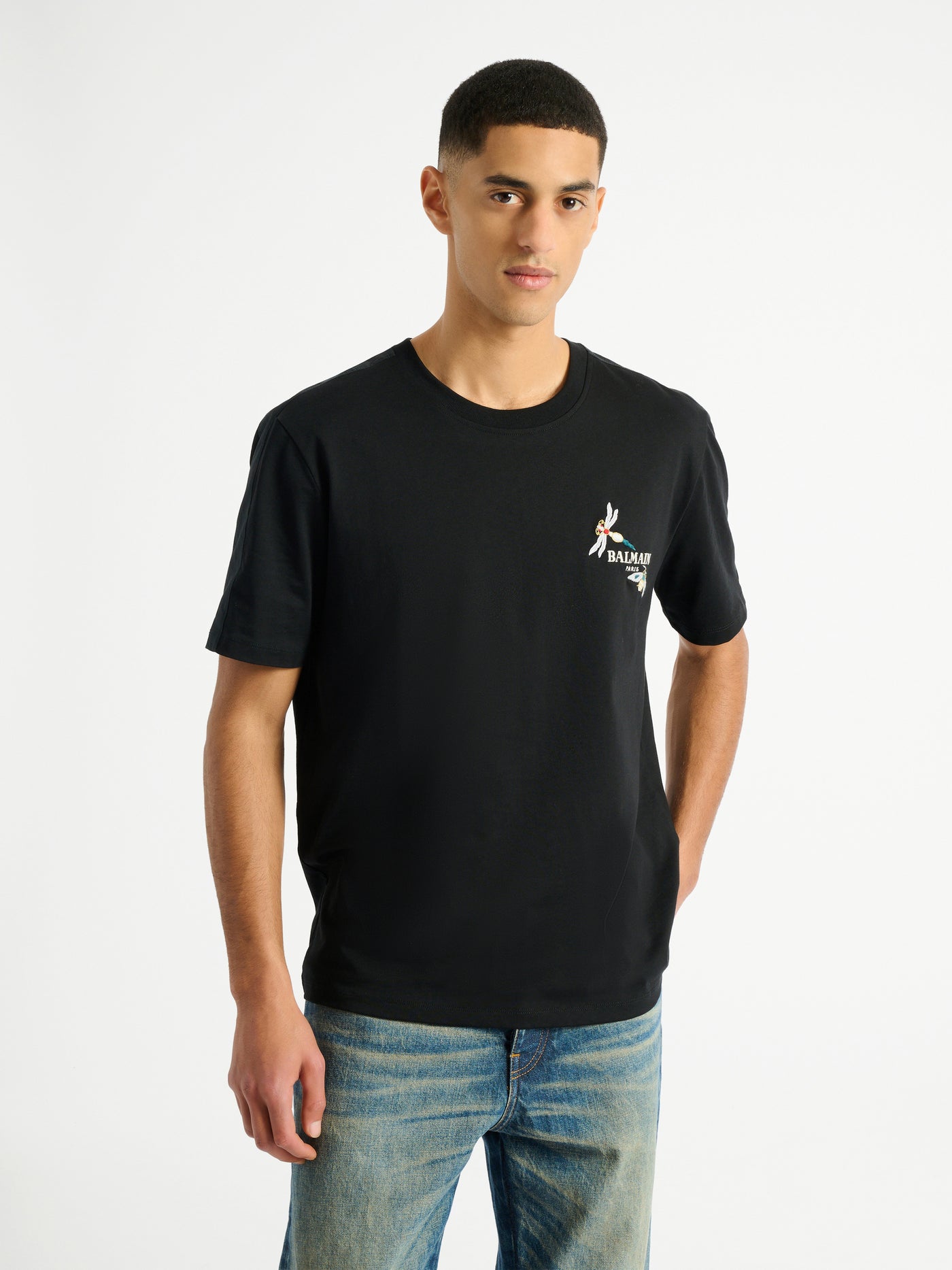 Embroidered Balmain Insect T-shirt