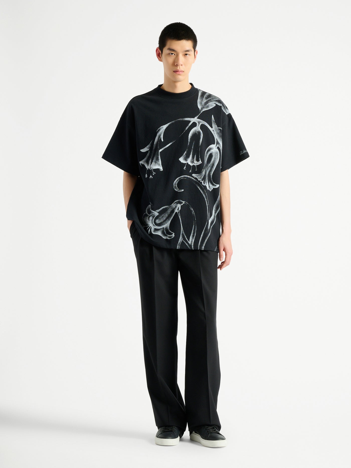 Printed Balmain Flower T-shirt