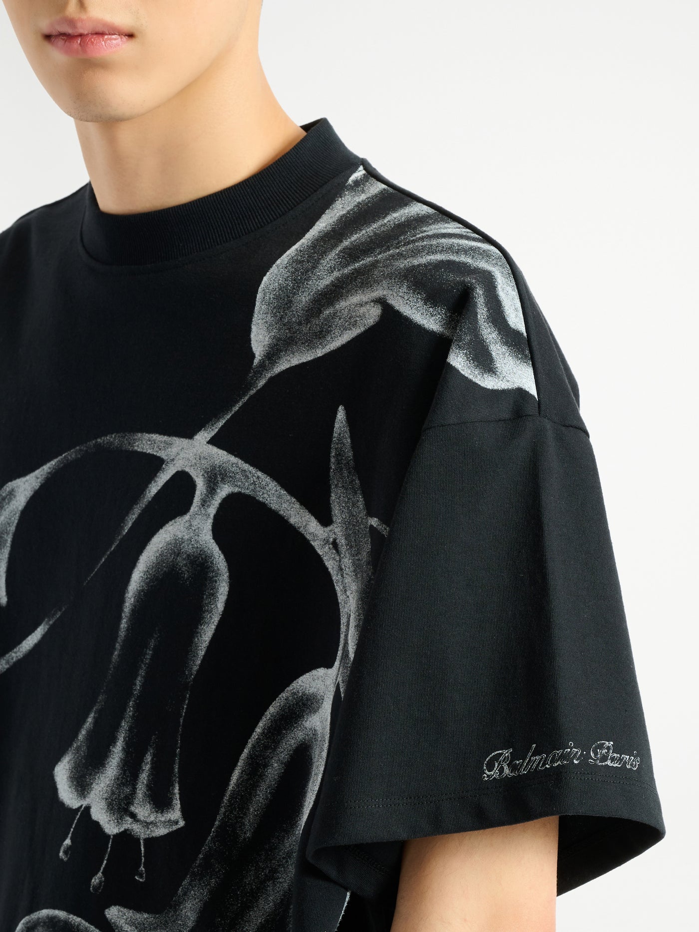 Printed Balmain Flower T-shirt