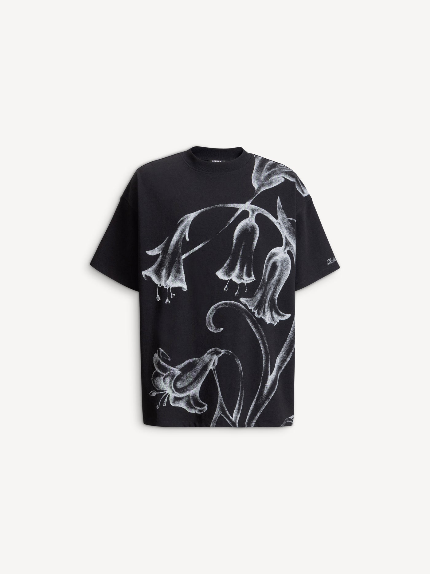 Printed Balmain Flower T-shirt