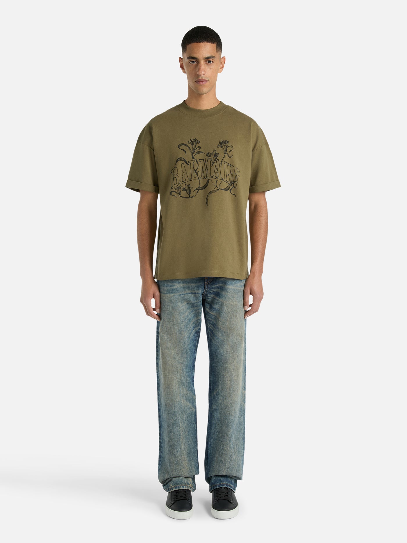 Printed Balmain Bloom T-shirt