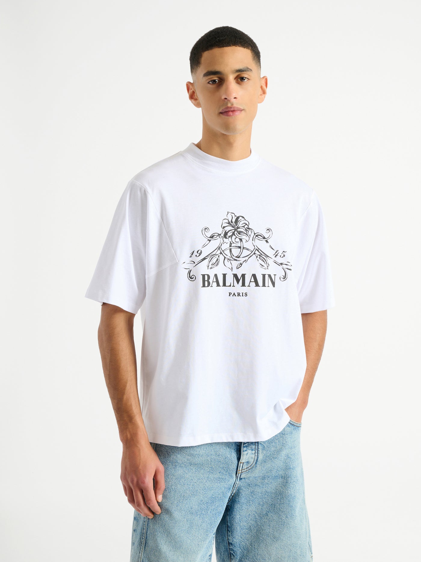 Printed Balmain Vine T-shirt