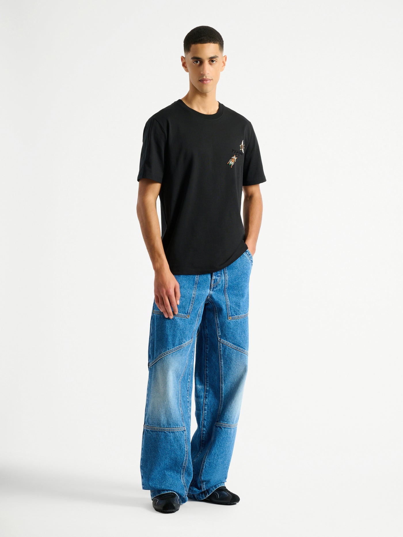 Embroidered Balmain Insect T-shirt