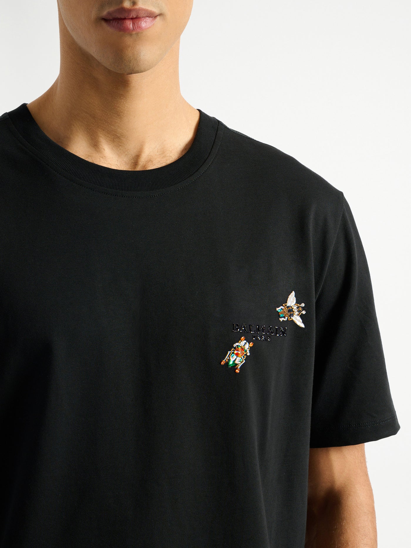 Embroidered Balmain Insect T-shirt