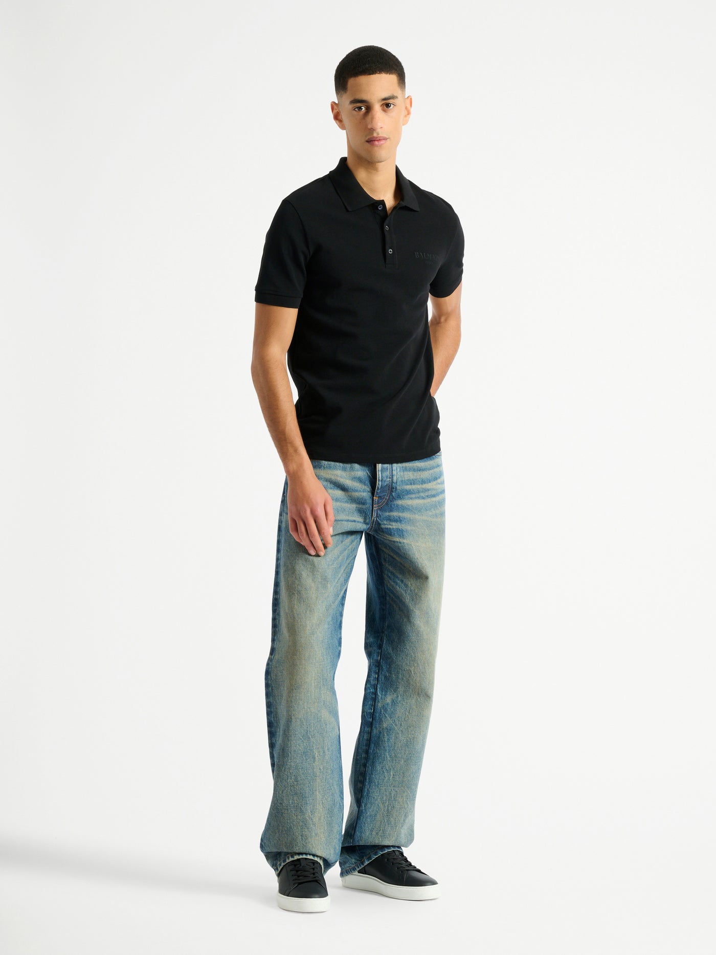 Embroidered Balmain Vintage polo