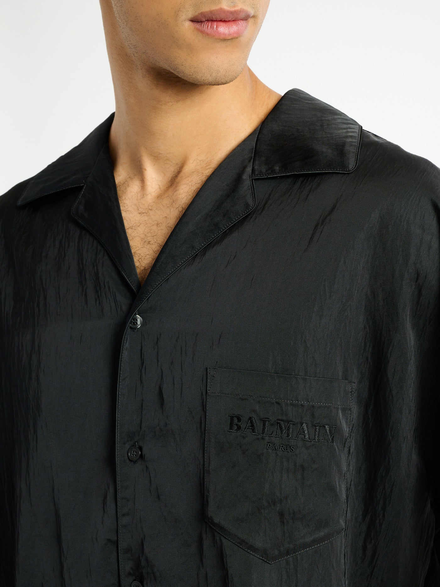 Balmain Paris 纹理尼龙衬衫
