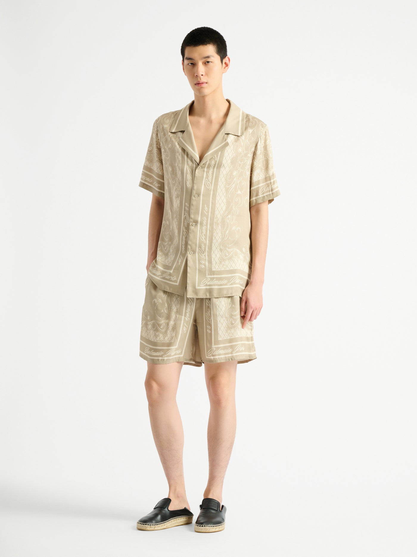Printed Foulard pyjama shirt