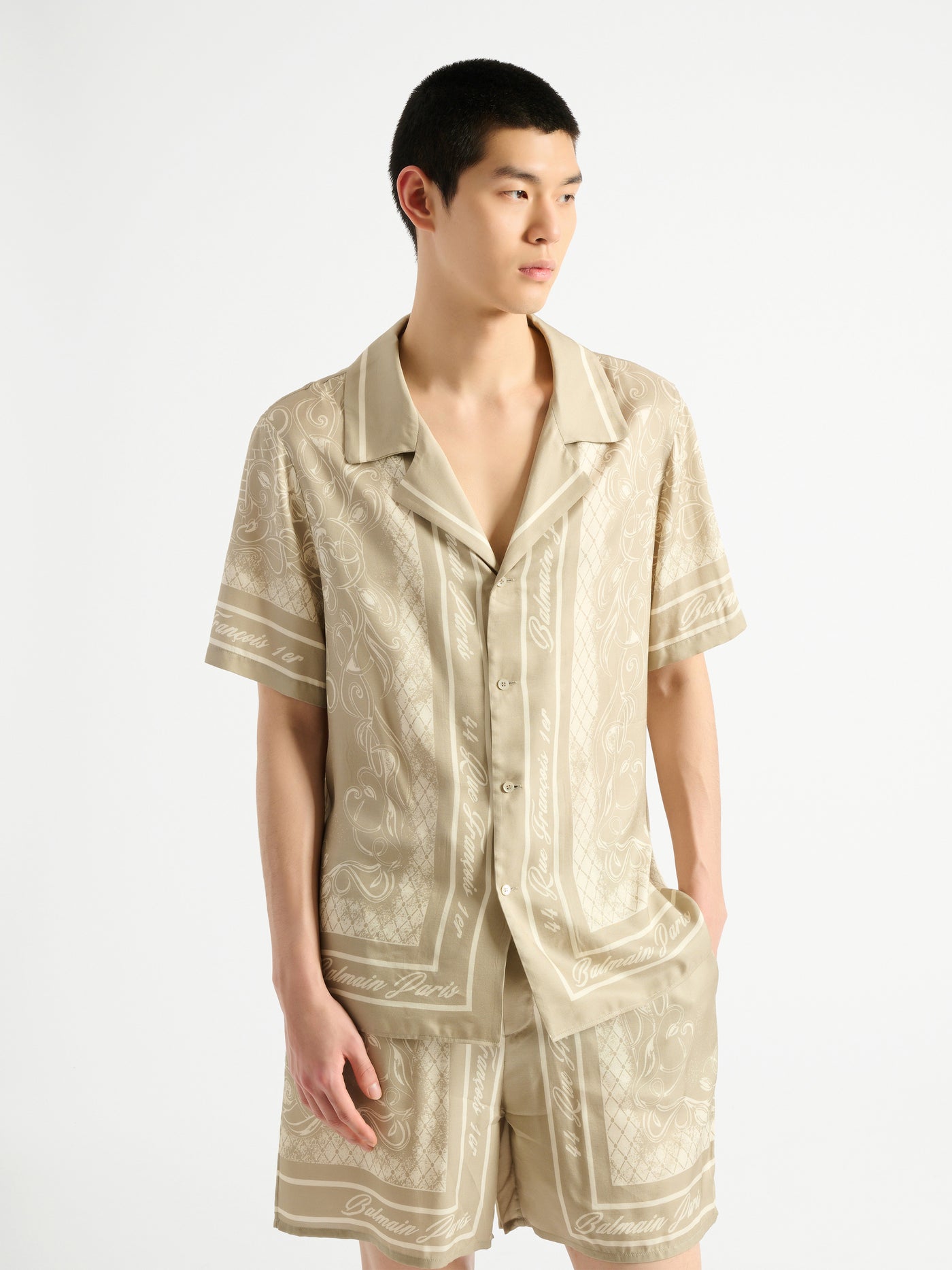 Printed Foulard pyjama shirt