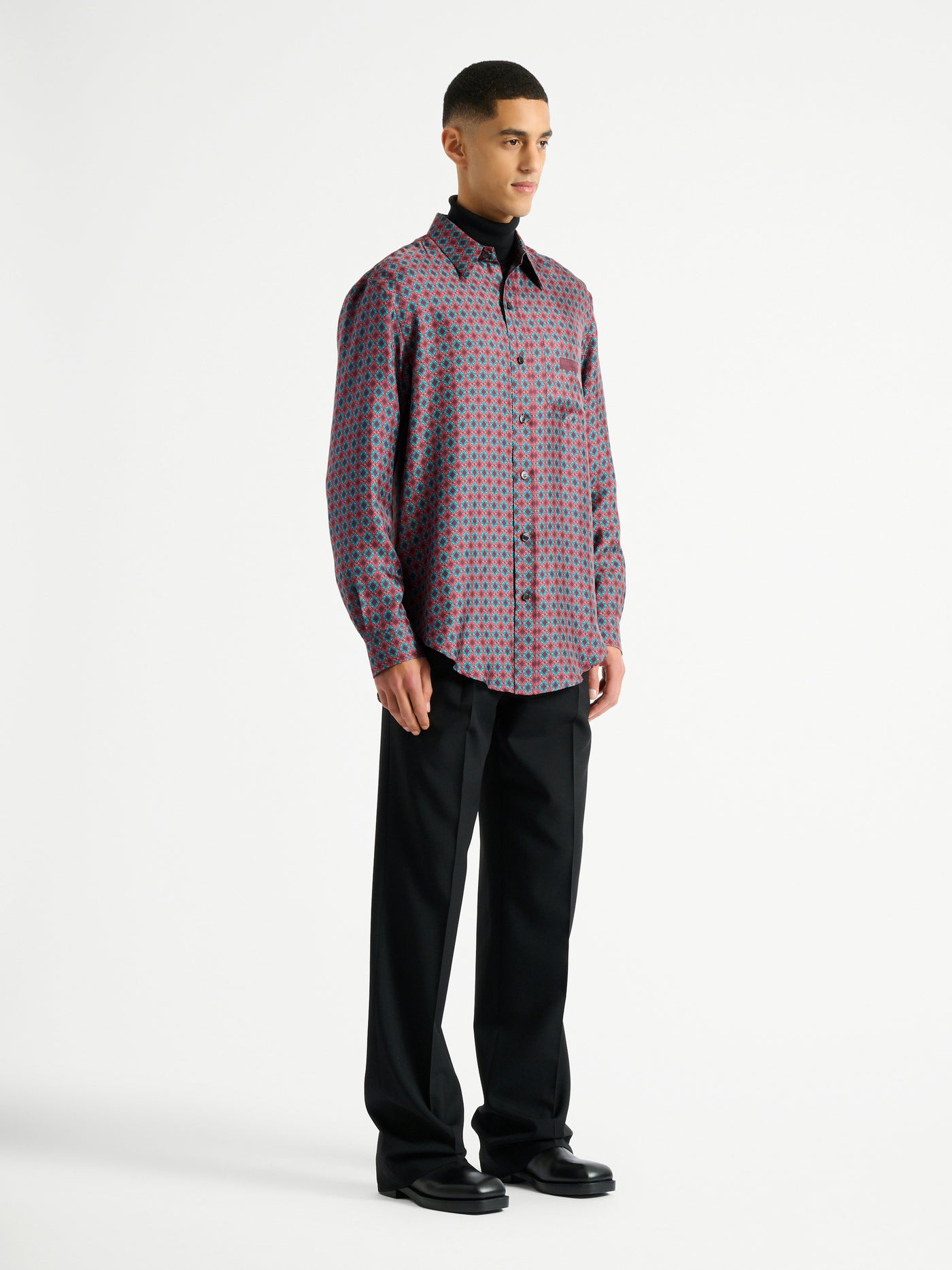Printed silk shirt