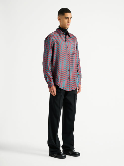 Printed silk shirt