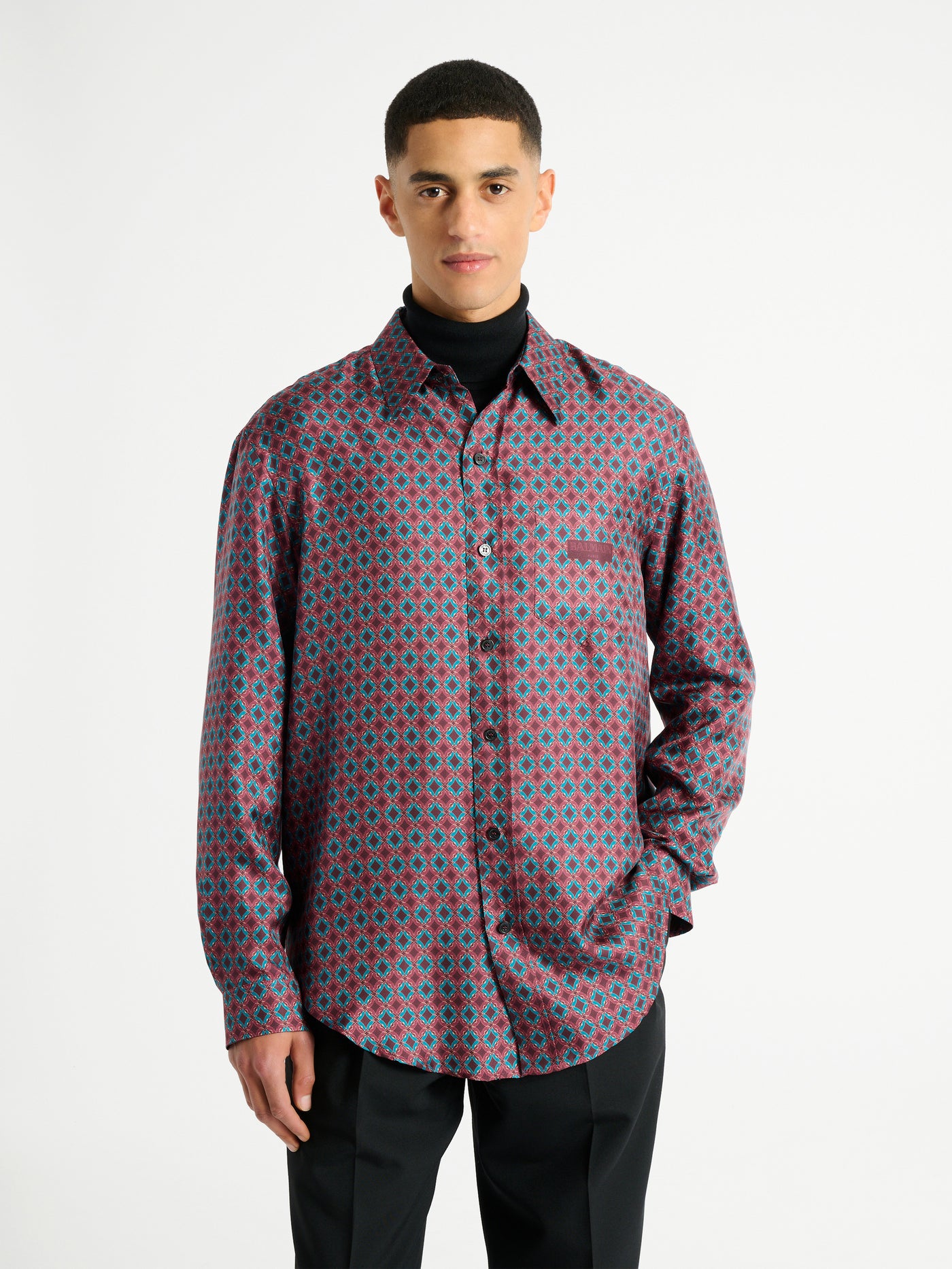 Printed silk shirt