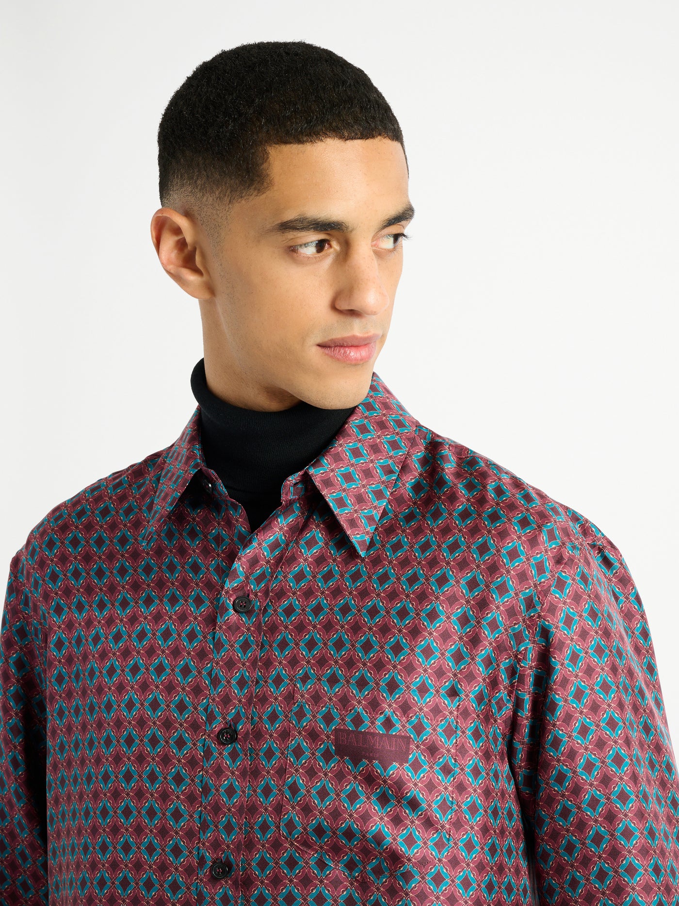 Printed silk shirt