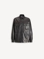 Leather overshirt