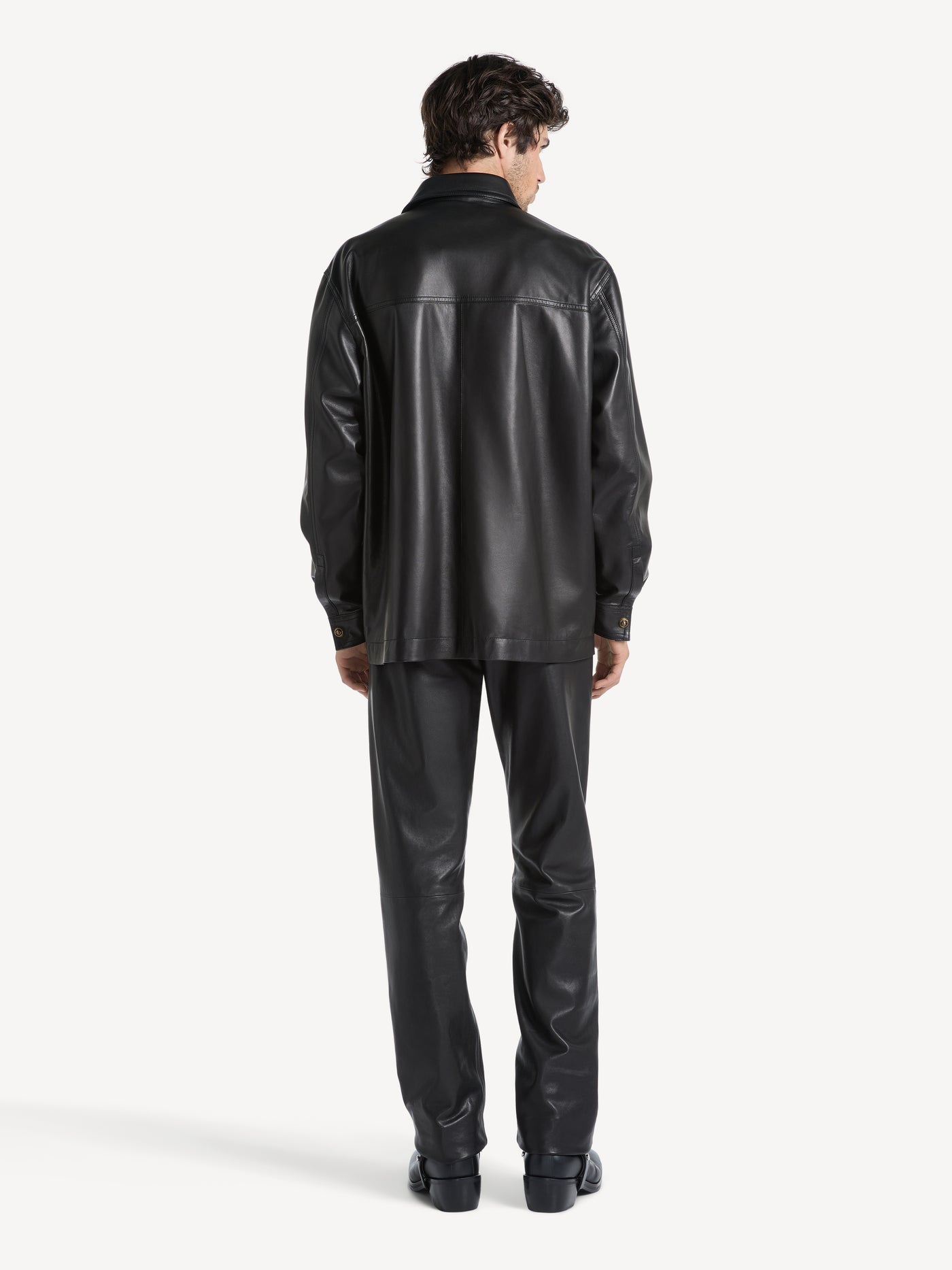 Leather overshirt