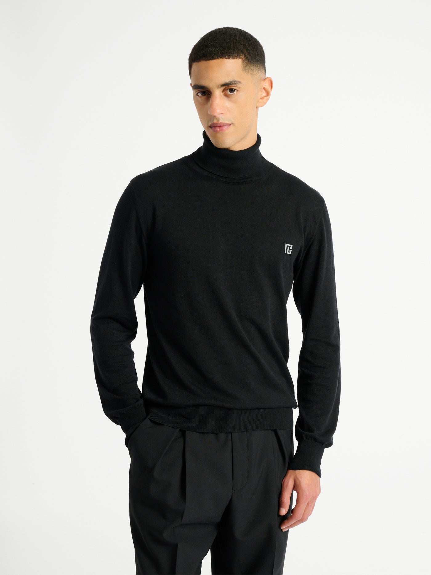 PB turtleneck jumper in cotton and silk