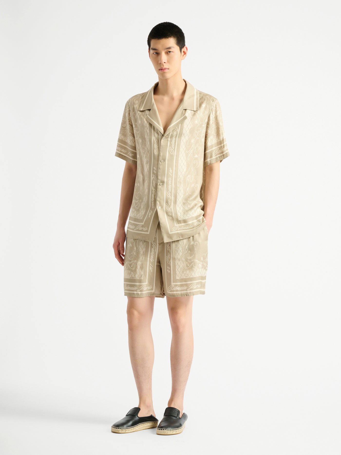 Printed Foulard pyjama shorts