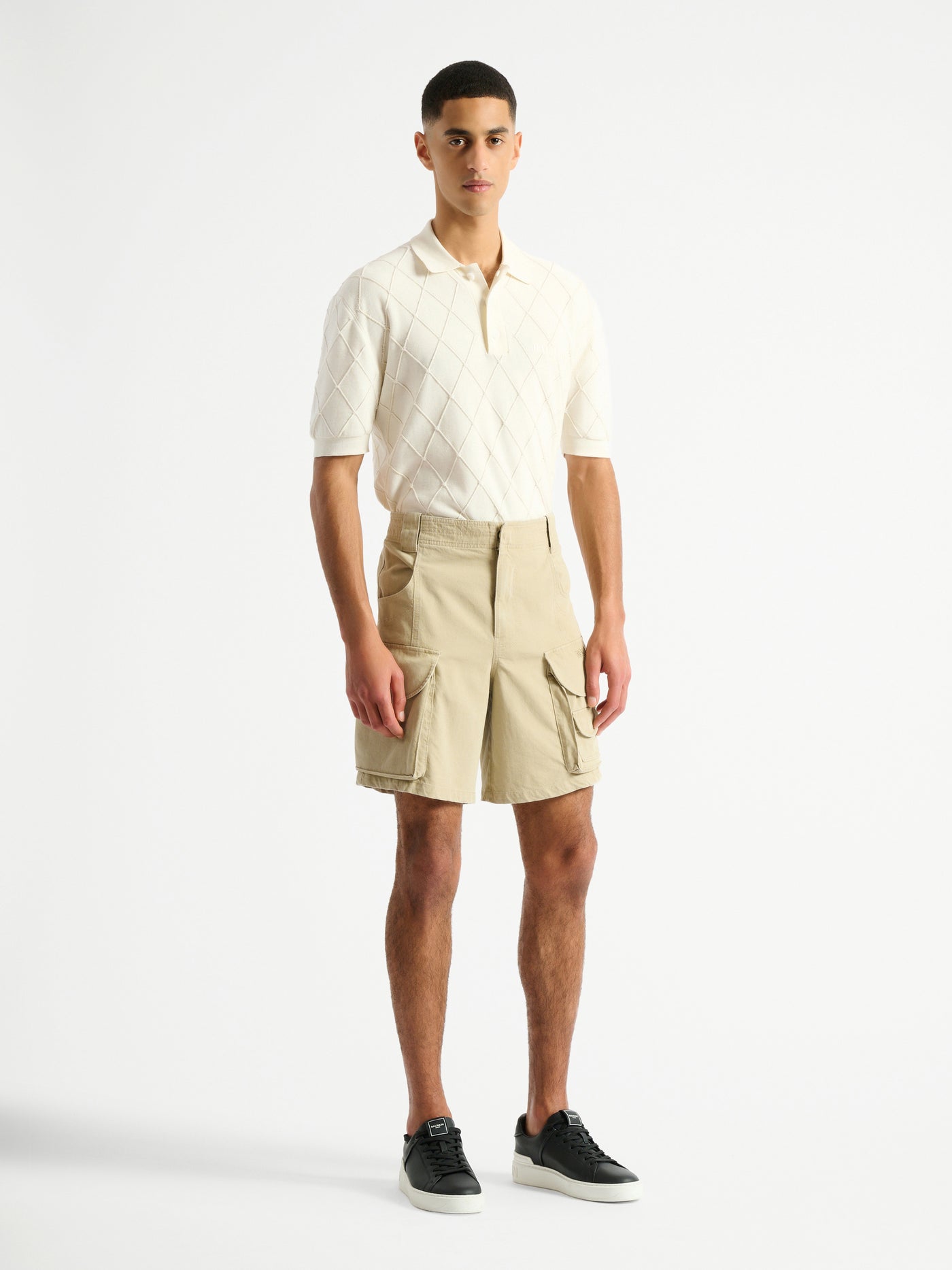 Cotton cargo Bermuda shorts