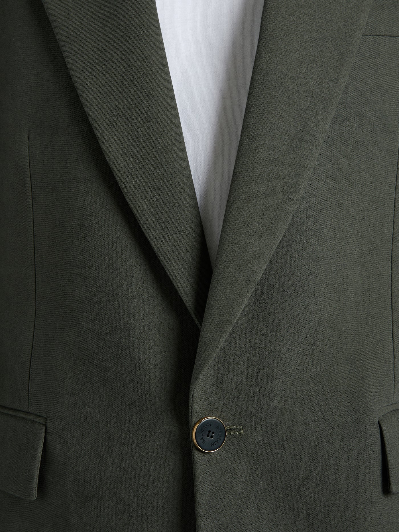 Cotton twill 1-button jacket