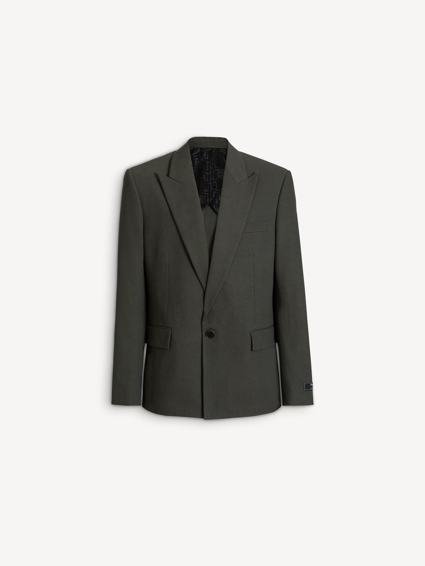Cotton twill 1-button jacket
