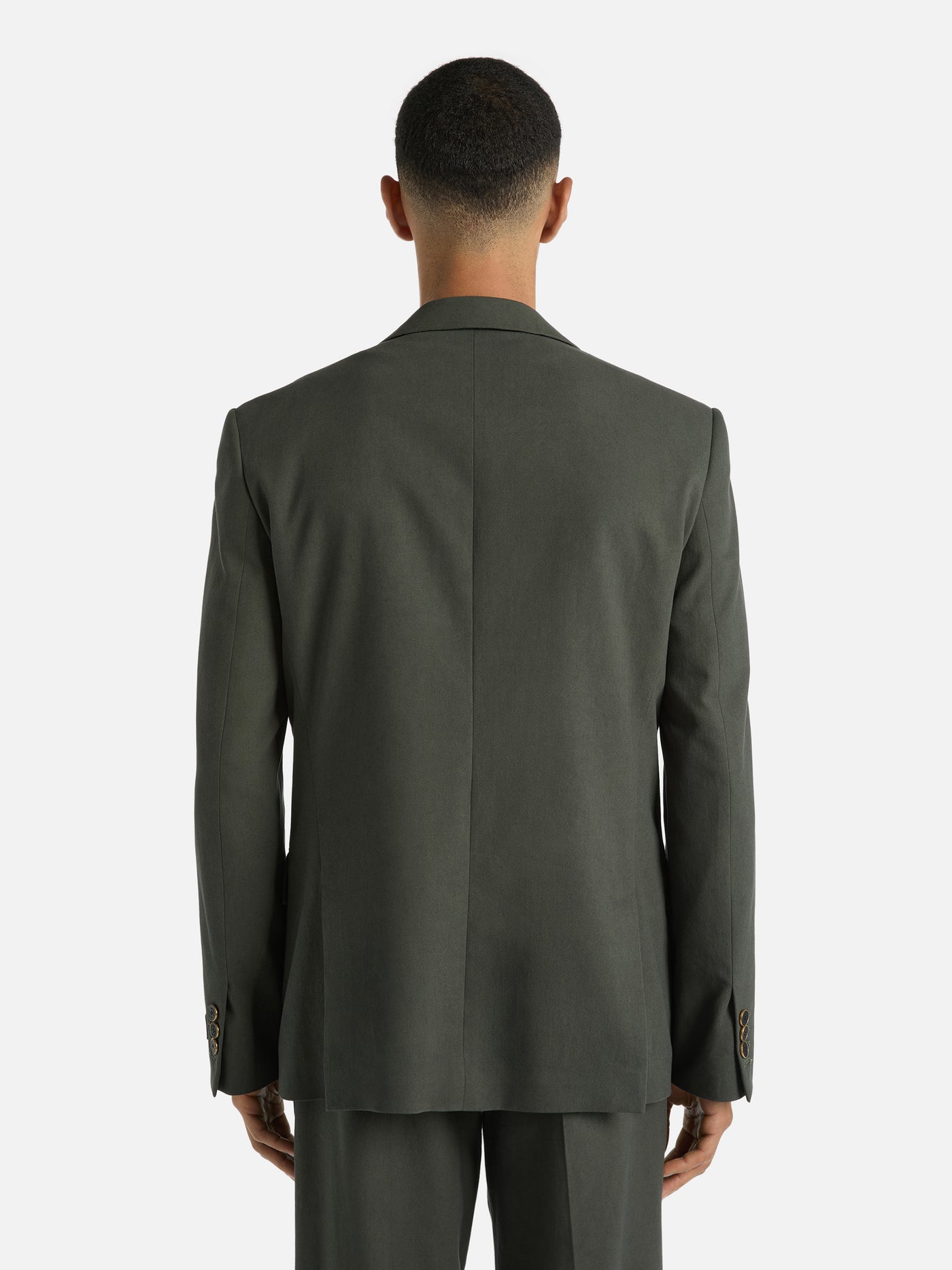 Cotton twill 1-button jacket