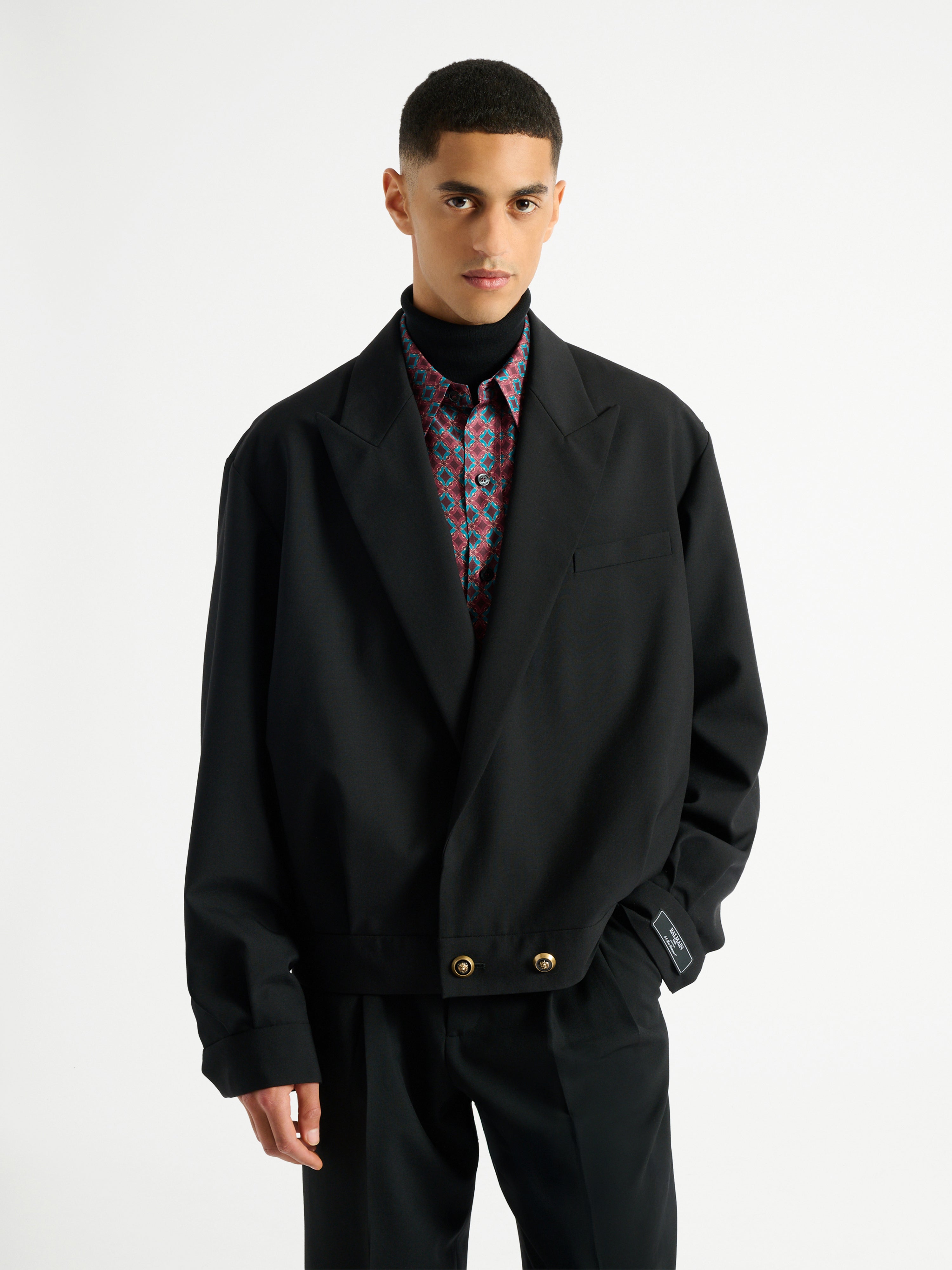 Wool 2-button jacket black - Men | BALMAIN