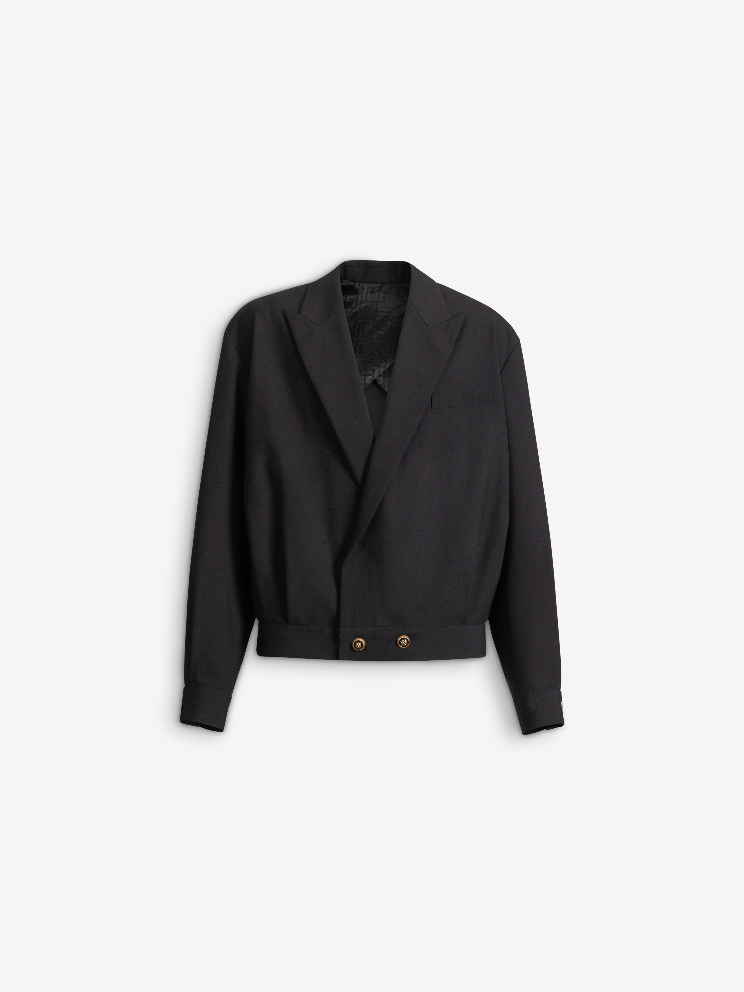 Wool 2-button jacket black - Men | BALMAIN