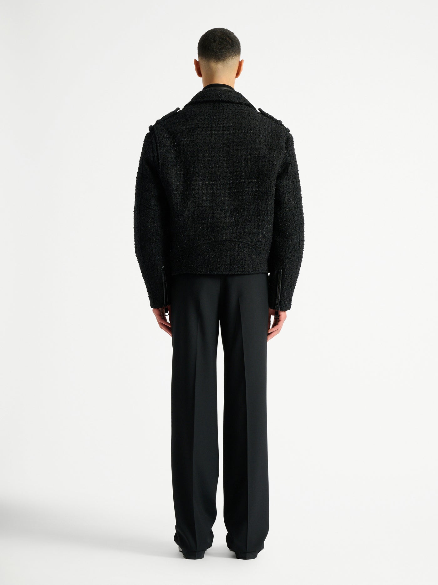 Tweed biker jacket
