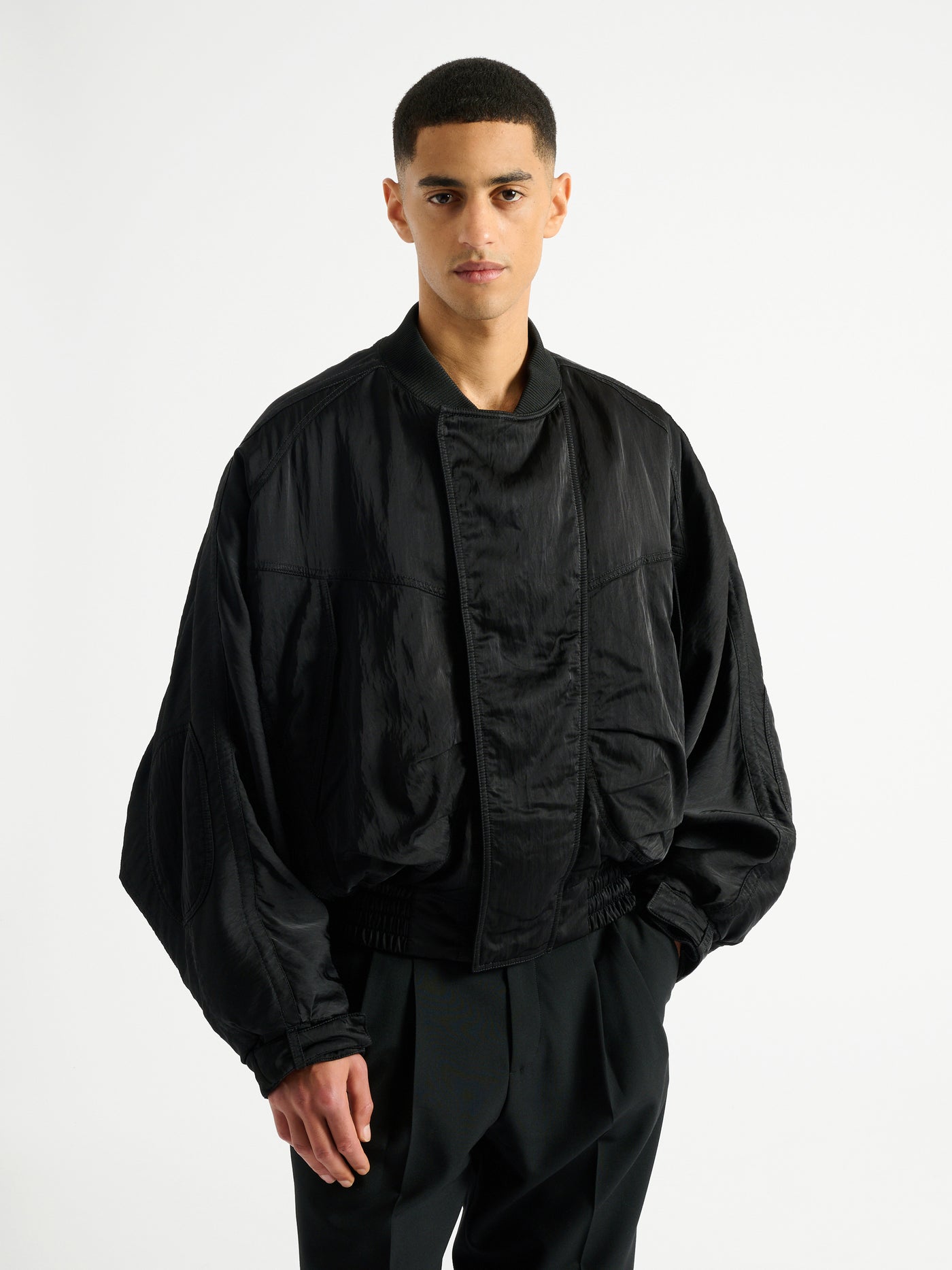 Balmain 纹理尼龙飞行员夹克