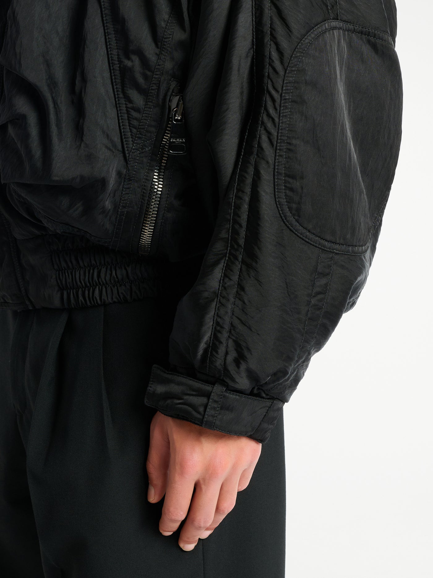 Balmain 纹理尼龙飞行员夹克