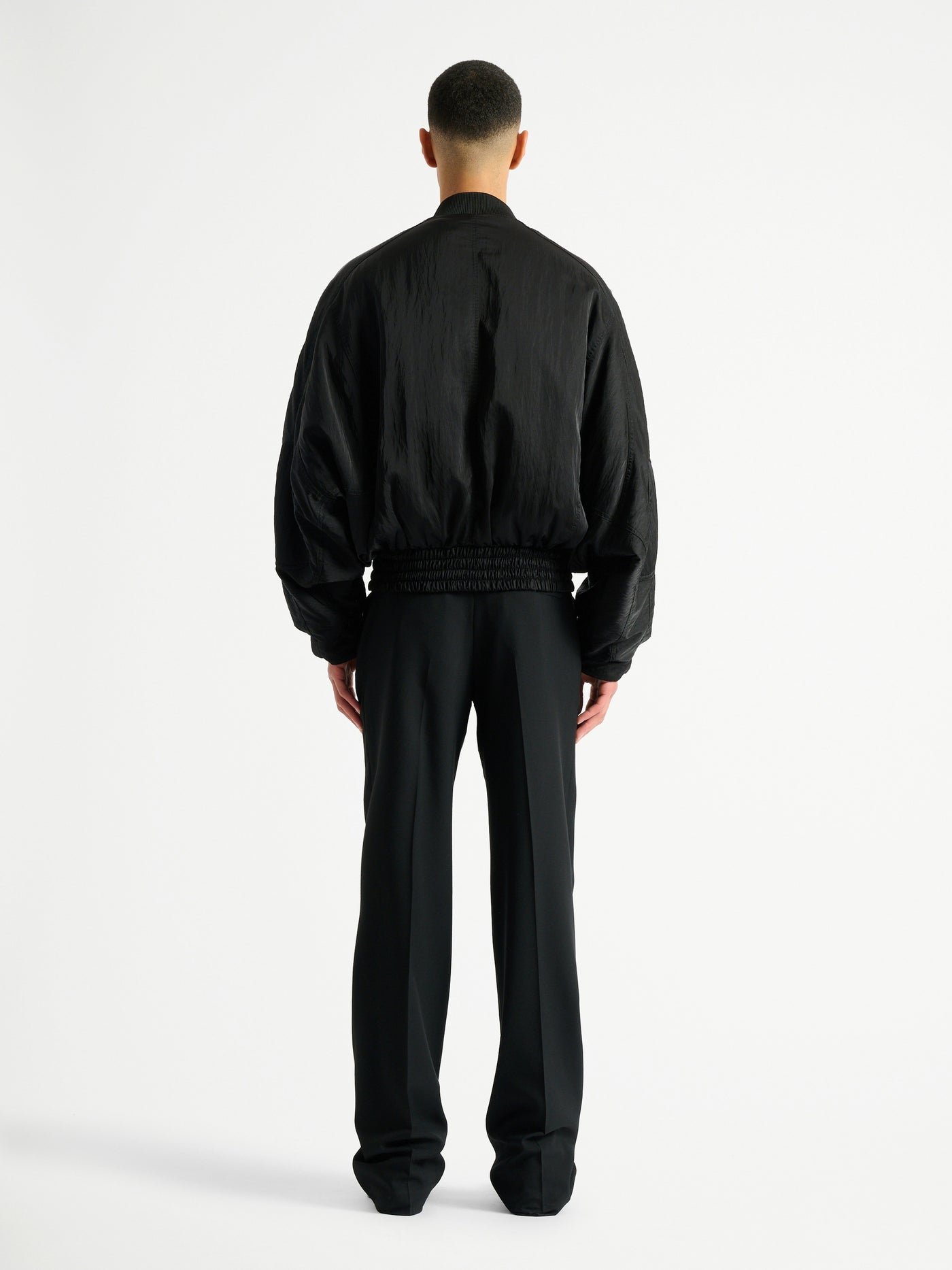 Balmain 纹理尼龙飞行员夹克