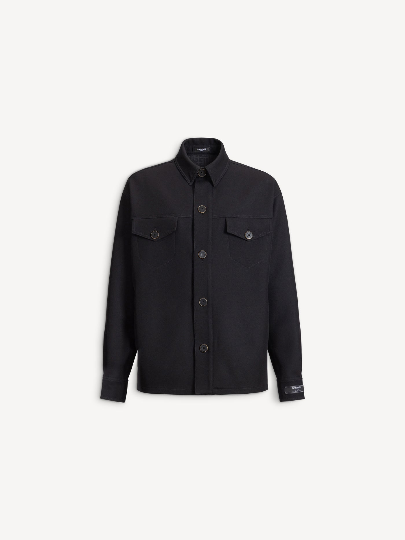 Wool twill overshirt