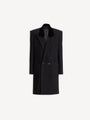 Long wool and velvet coat