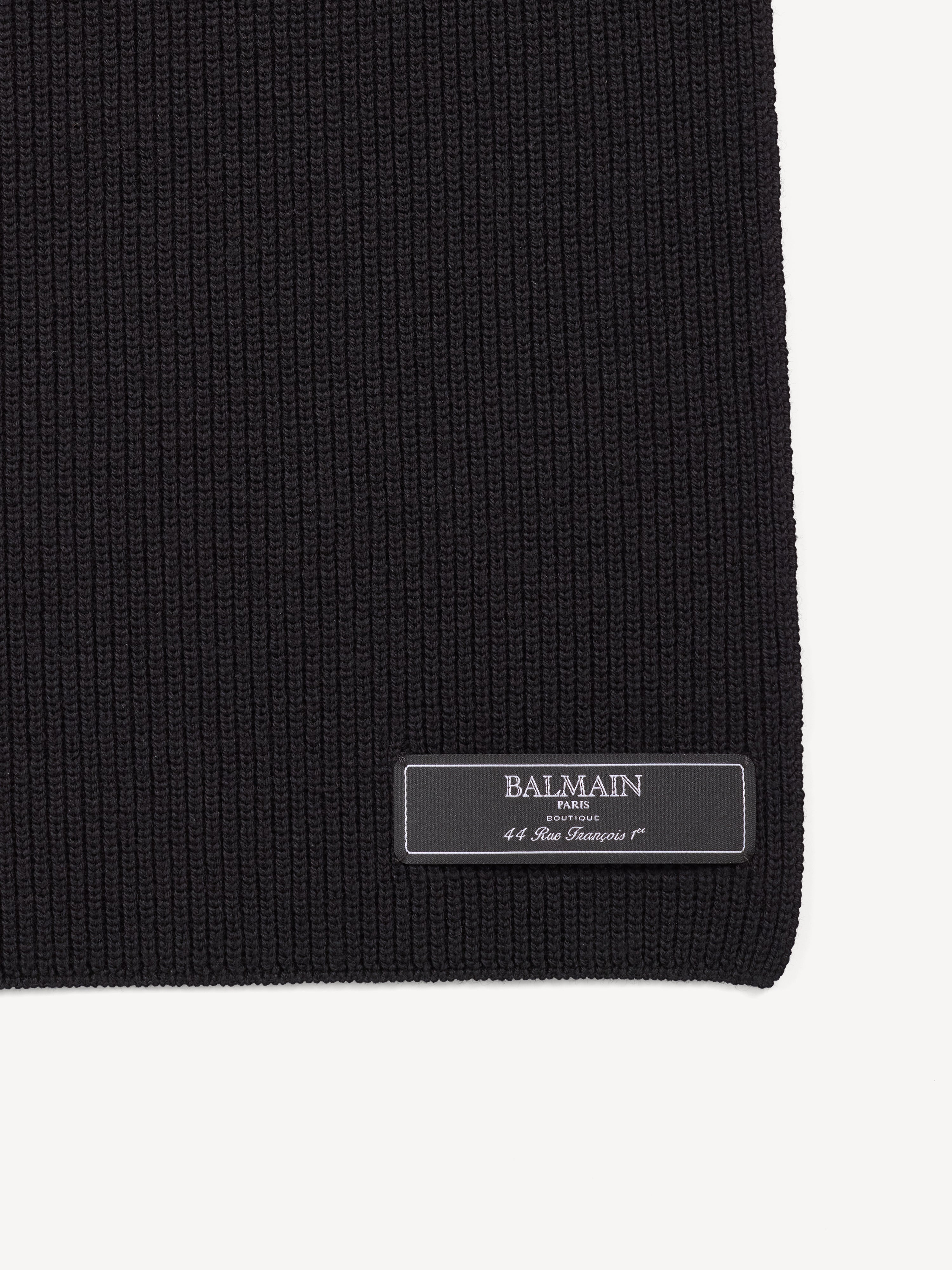 Balmain Paris wool scarf black - Men | BALMAIN