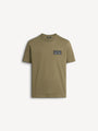 T-shirt with Balmain Vintage leather label