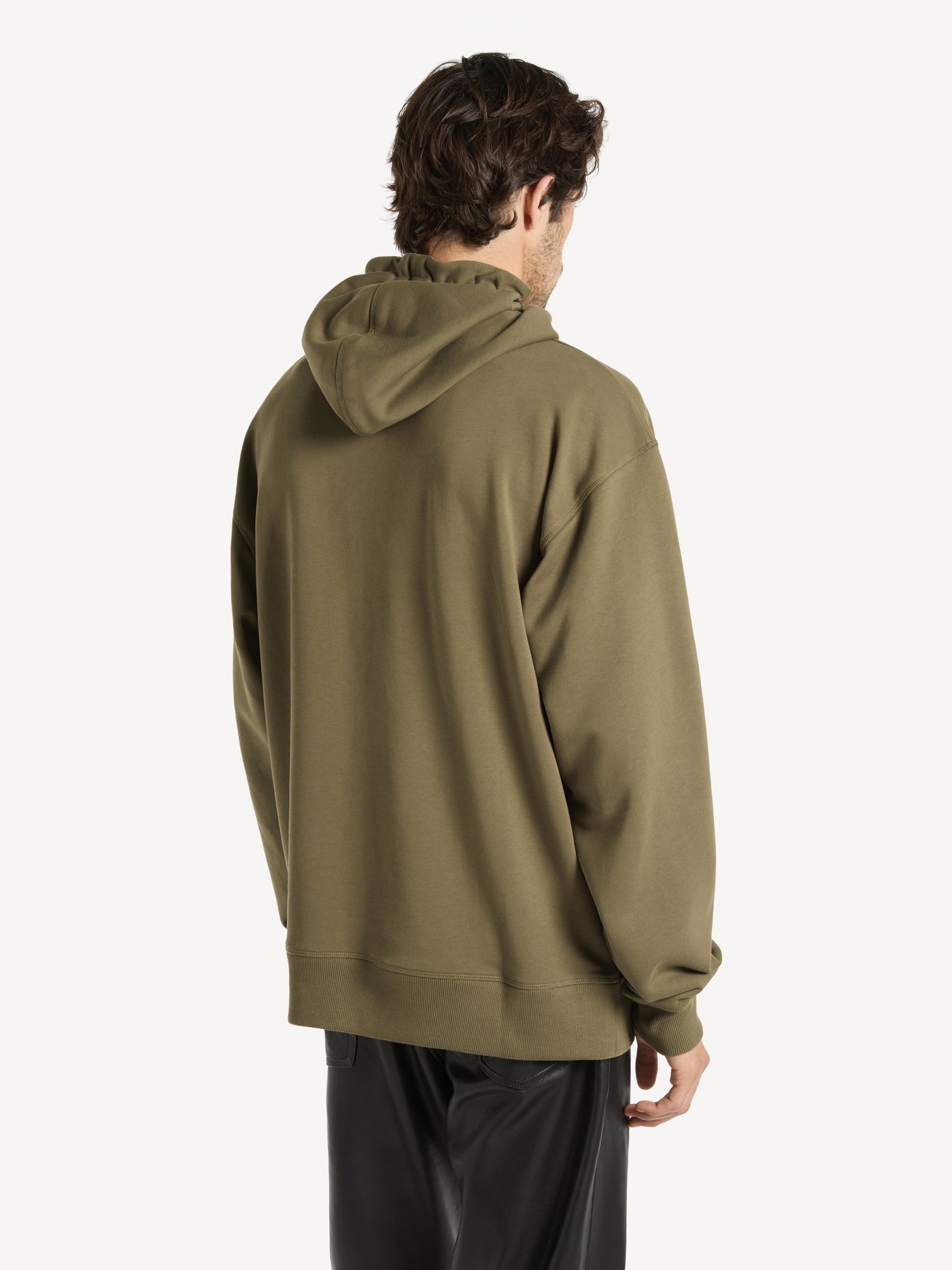 Hoodie with Balmain Vintage leather label