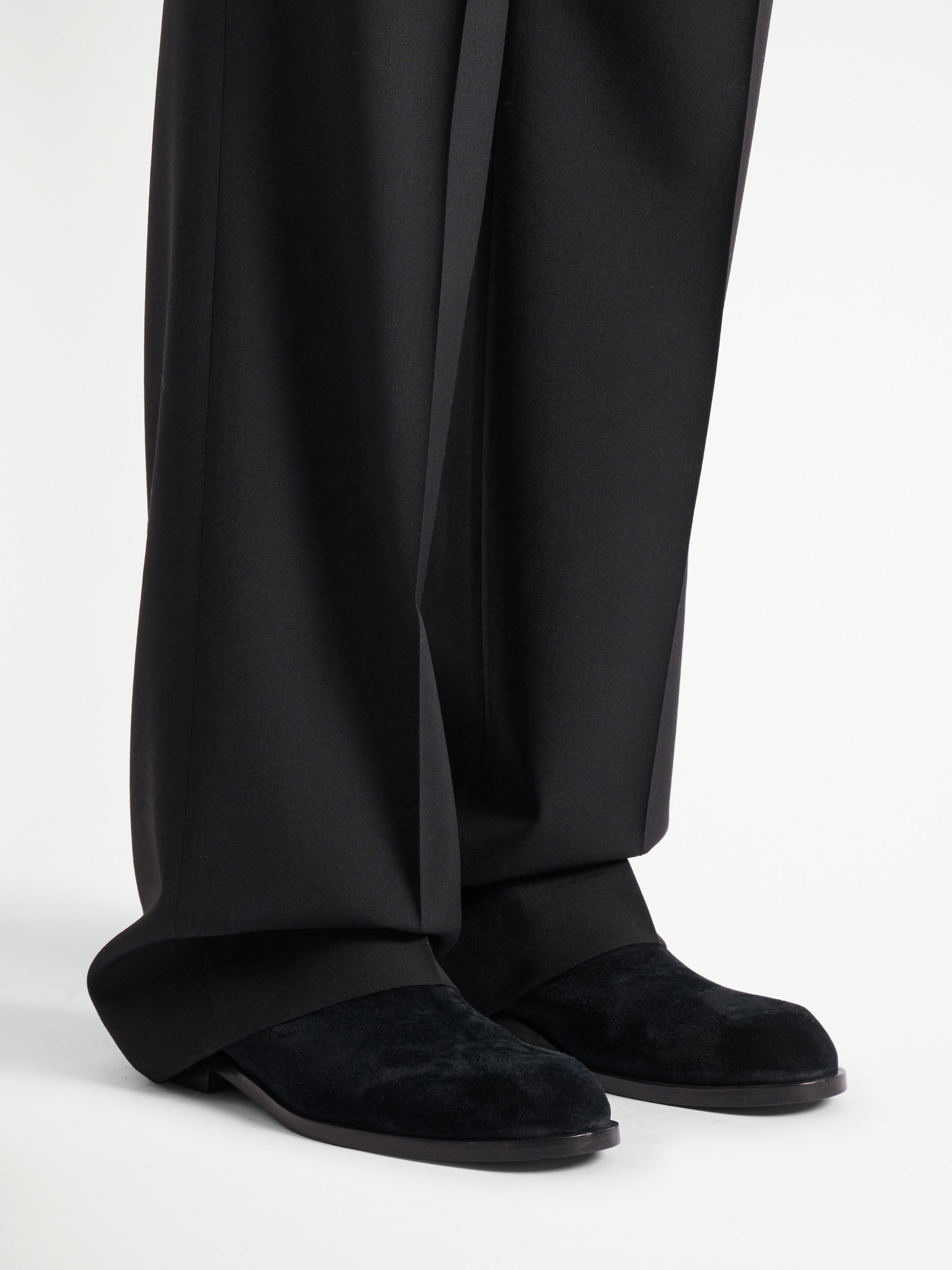 Anthem Chelsea boots in suede leather black - Men | BALMAIN
