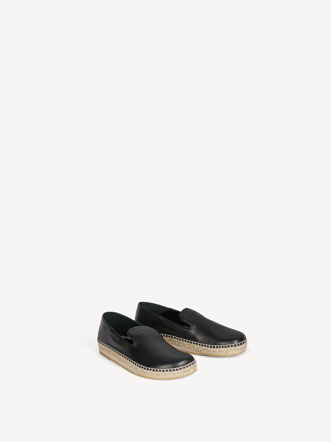 Smooth leather espadrilles