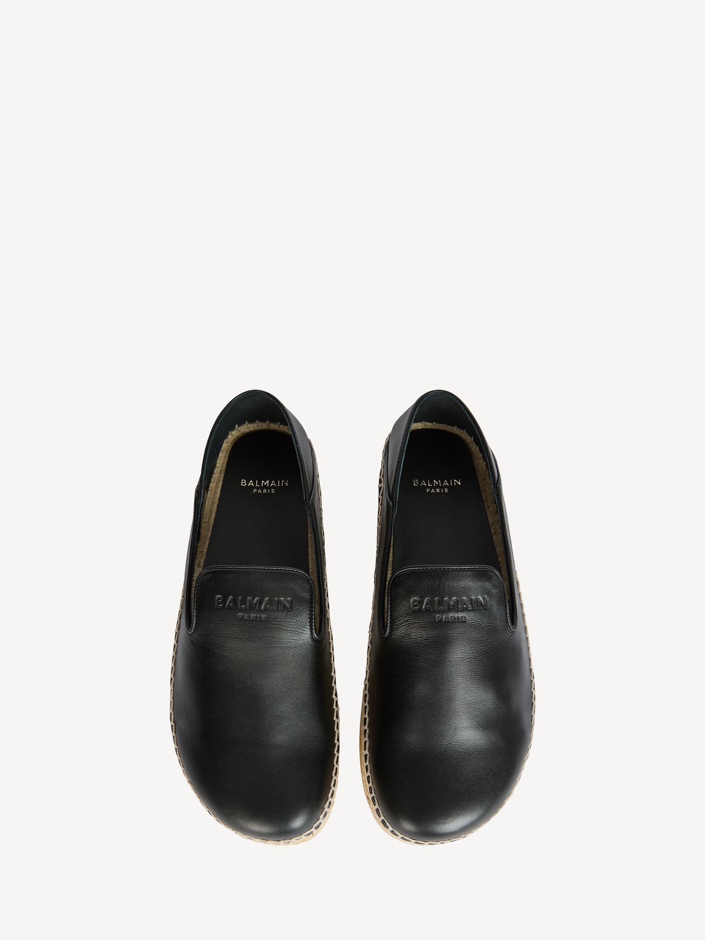 Smooth leather espadrilles