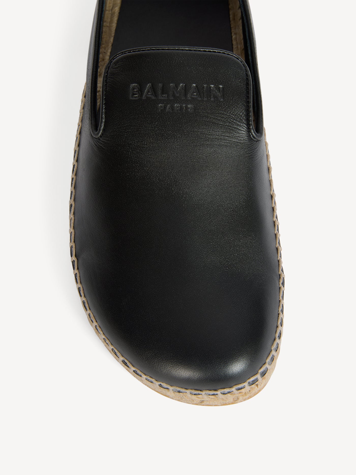 Smooth leather espadrilles
