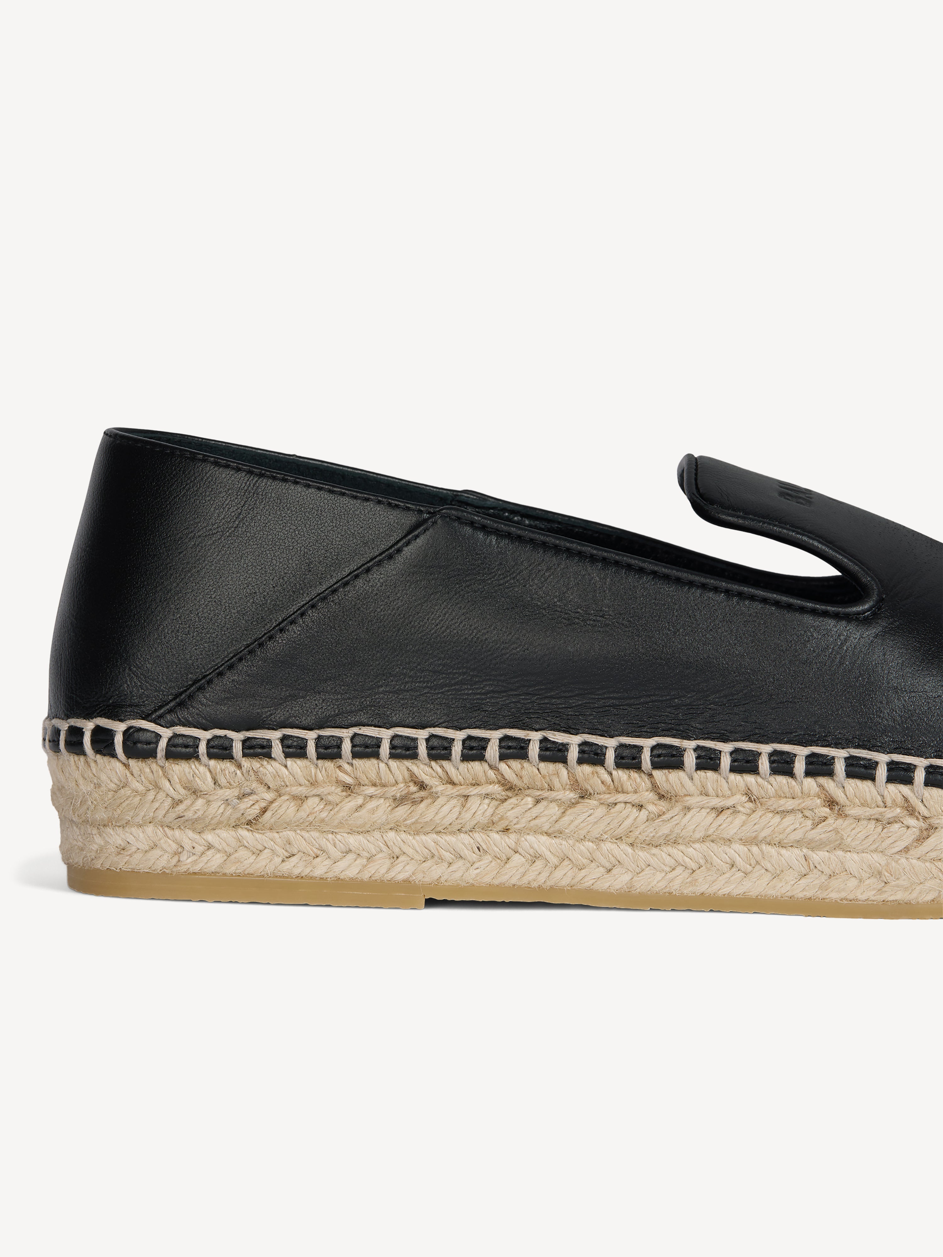 Smooth leather espadrilles black - Men | BALMAIN
